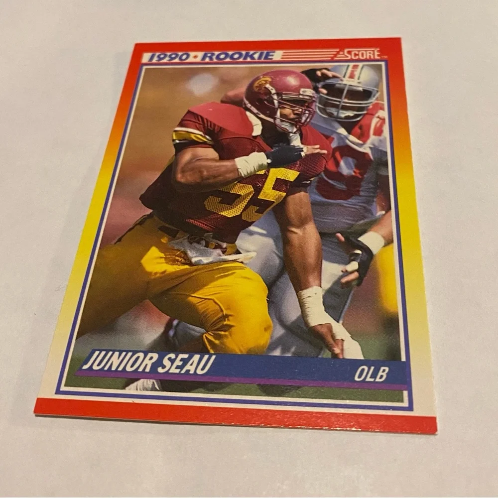 Junior Seau 1990 RC Rookie Score Football Card # 302 Vintage Collectible